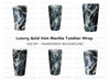 Black Kintsugi Marble Tumbler Clipart Bundle