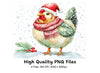Festive Christmas Chicken Clipart Bundle