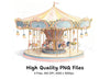 Vintage Carousel Clipart Bundle