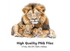 Majestic Lion Family Clipart Bundle