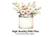 Floral Milk Can Clipart Bundle