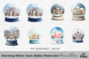 Winter Wonderland Snow Globe Clipart Bundle