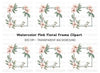 Elegant Cherry Blossom Frame Clipart Bundle