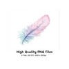 Soft Pastel Feathers Clipart Bundle