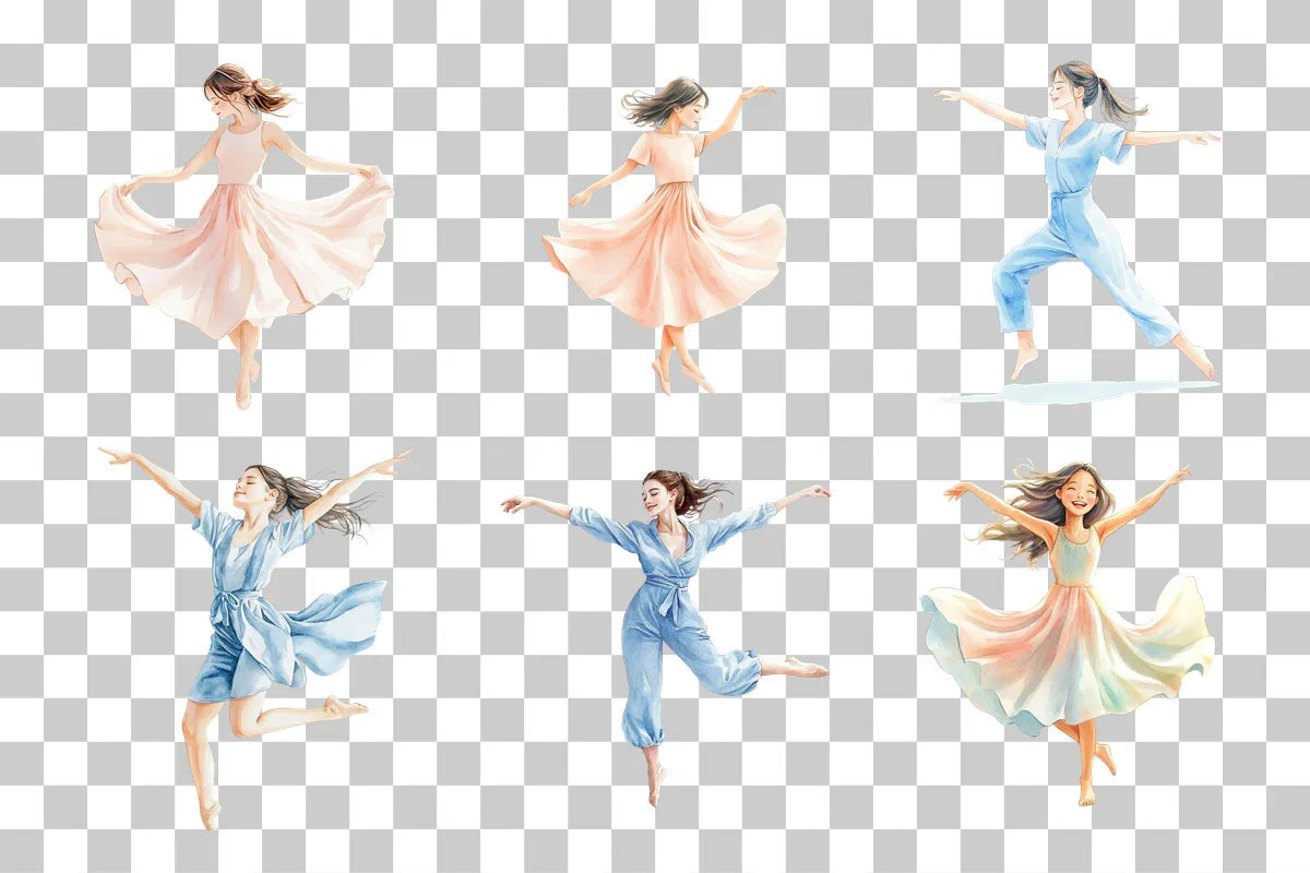 Girl Dancing Clipart Bundle - CraftNest - Digital Crafting and Art