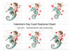 Cute Cupid Riding Seahorse Clipart Bundle