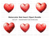 Red Hearts Clipart Bundle