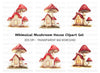 Enchanted Mushroom House Clipart Bundle