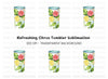 Citrus and Mint Tumbler Clipart Bundle