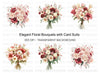 Elegant Floral Bouquets Clipart Bundle