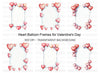 Heart Balloon Frame Clipart Bundle