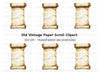 Aged Scroll Unfurled Parchment Clipart Bundle