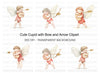 Playful Cupid with Bow and Arrow Clipart Bundle