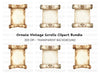 Ornate Scroll Decorative Borders Clipart Bundle