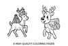 Winter Fun Kids Reindeer Coloring Books