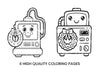 Cute Christmas Robots Coloring Books