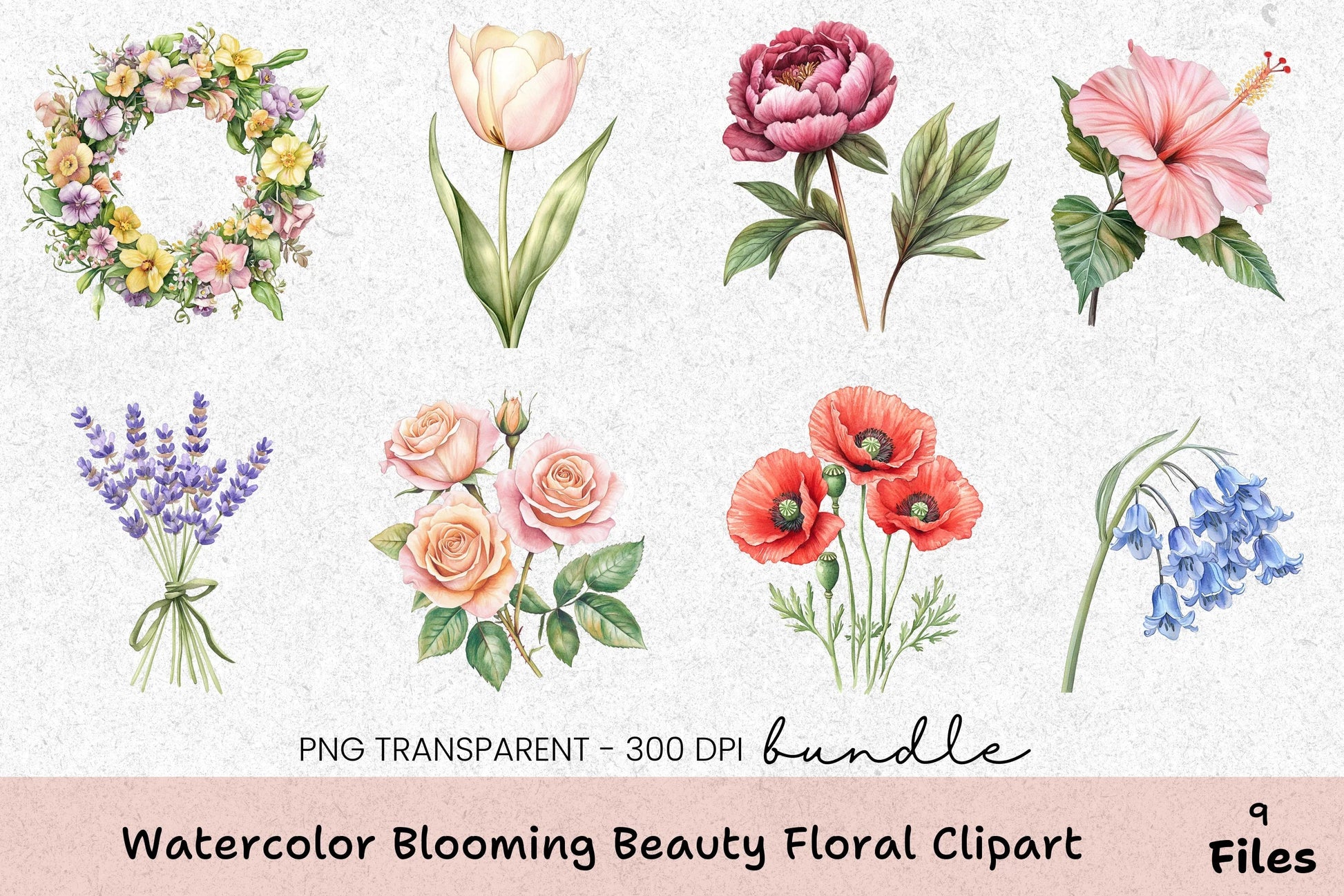 Blooming Beauty Floral Clipart Bundle - CraftNest - Digital Crafting and Art