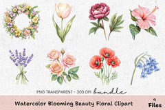Blooming Beauty Floral Clipart Bundle - CraftNest - Digital Crafting and Art