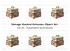 Stacked Vintage Luggage Clipart Bundle
