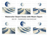 Moonlit Desert Landscape Clipart Bundle