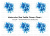 Exquisite Blue Floral Cluster Clipart Bundle