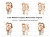 Charming Winter Couple Clipart Bundle