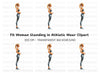 Sporty Woman Standing Clipart Bundle