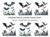 Spooky Bats and Flowers Clipart Bundle