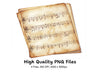 Vintage Music Sheet Clipart Bundle