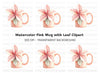 Pink Origami Flower Clipart Bundle