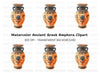 Ancient Greek Amphora Clipart Bundle