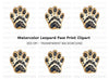 Leopard Paw Clipart Bundle