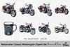Classic Motorcycle Clipart Bundle