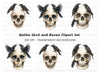 Skull and Raven Clipart Bundle