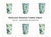 Tropical Leaf Tumbler Clipart Bundle