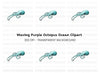 Realistic Blue Octopus Clipart Bundle