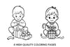 Baby Opening Christmas Gift Coloring Books