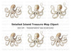 Realistic Octopus Duo Clipart Bundle