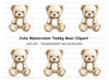 Cute Teddy Bear Clipart Bundle