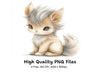 Cute Fantasy Creatures Clipart Bundle