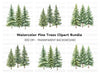 Pine Tree Forest Clipart Bundle