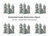 Stone Fantasy Castle Clipart Bundle
