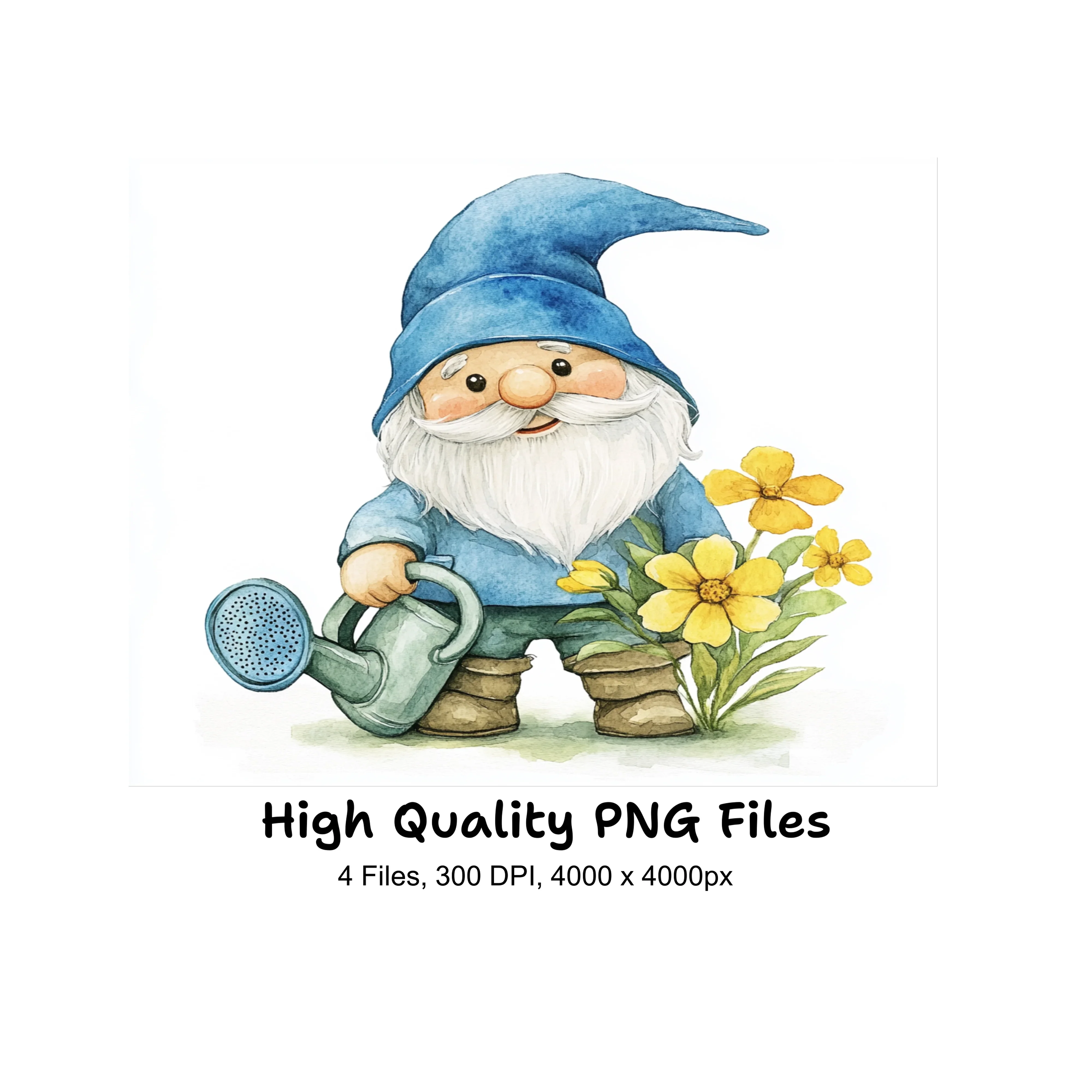 Cute Garden Gnomes Clipart Bundle
