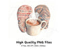 Cozy Winter Mittens and Hot Cocoa Clipart Bundle