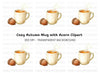Cozy Autumn Acorn Clipart Bundle