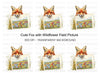 Fox and Wildflower Field Clipart Bundle