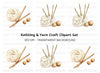 Knitting Yarn Clipart Bundle
