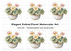 Potted Begonia Flower Clipart Bundle