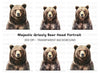 Grizzly Bear Portraits Clipart Bundle