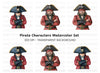Grumpy Pirates Clipart Bundle